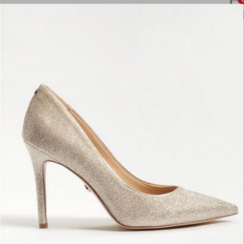 Sam Edelman Light Gold Mesh Pump Size 8.